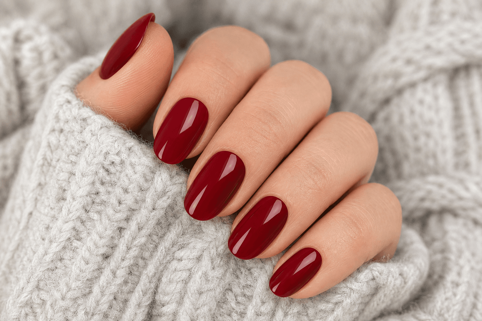 Red and gold nail art at Win Nail Lounge